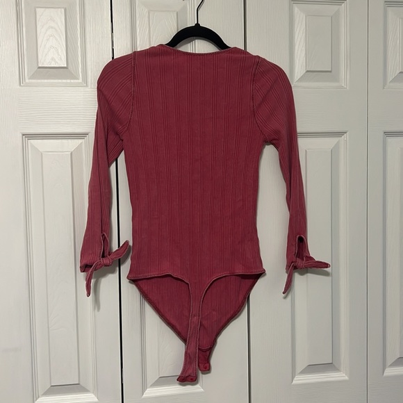Free People hot pink Move On bodysuit - Picture 4 of 5